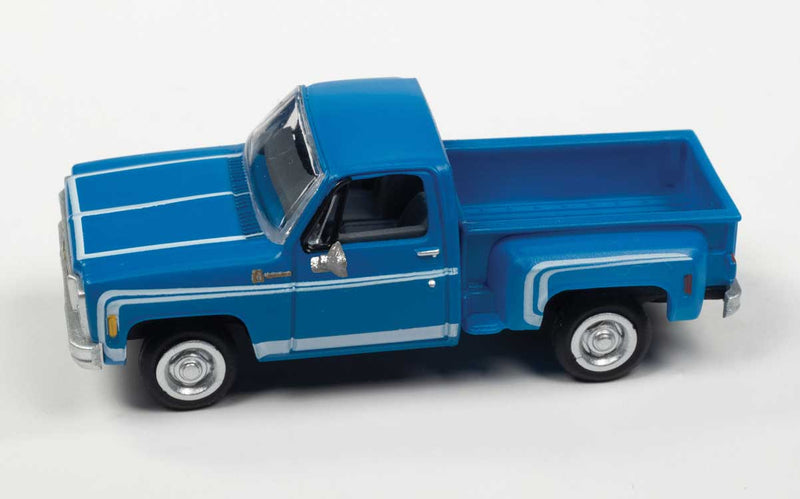 Classic Metal Works 30616 HO Scale 1976 Chevy Stepside Pickup Truck - Blue