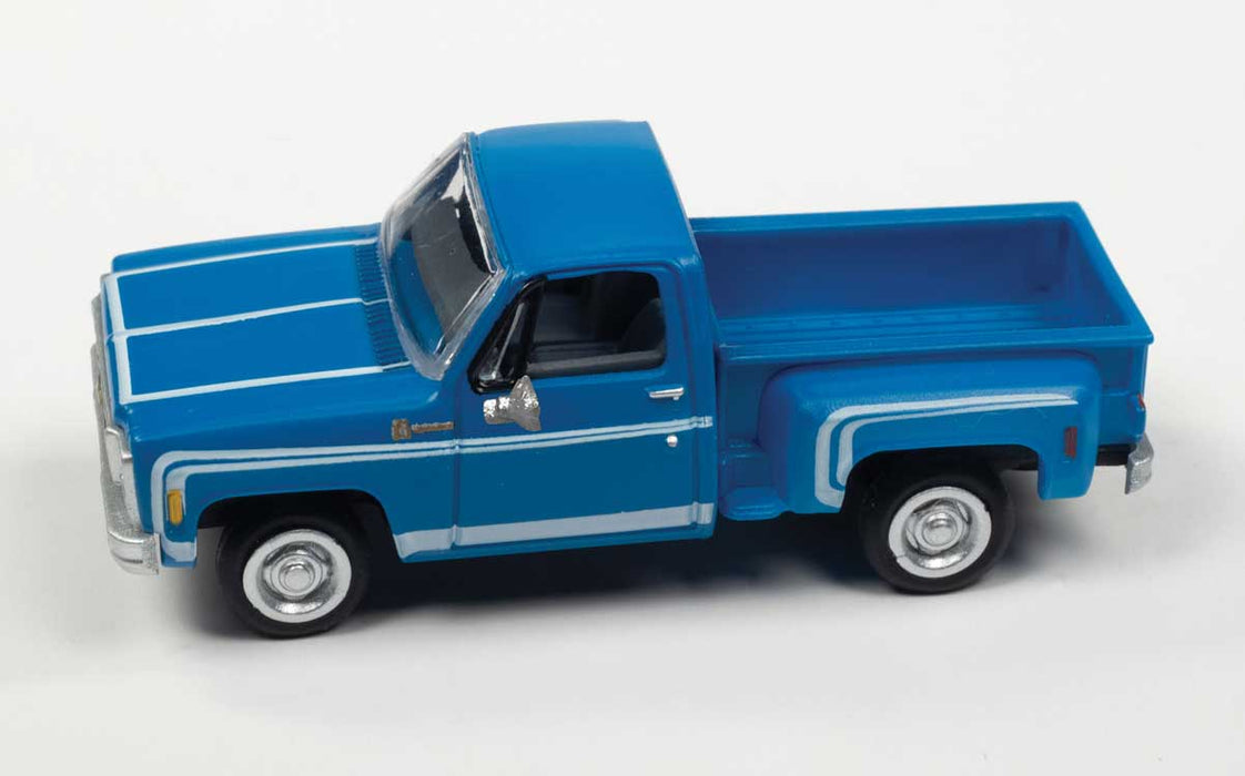 Classic Metal Works 30616 HO Scale 1976 Chevy Stepside Pickup Truck - Blue