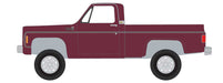 Classic Metal Works 30658 HO Scale 1975 Chevy Custom Deluxe Pickup Truck - Roseland Red