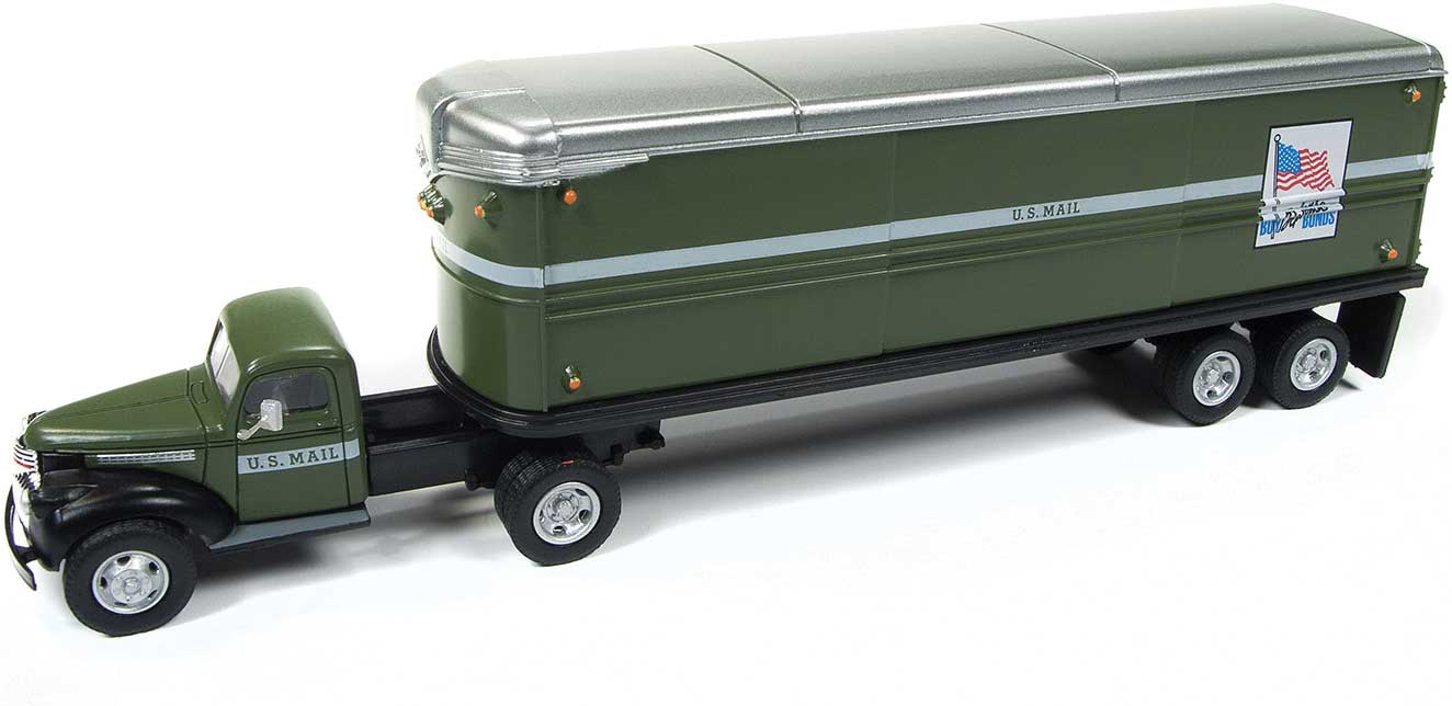 Classic Metal Works 31175 HO Scale (1:87) Chevrolet Semi with AreoVan Trailer US Mail
