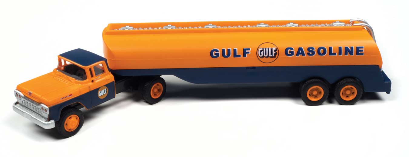 Classic Metal Works 31201 HO Scale 1960 Ford Tractor with Tank Trailer Gulf Oil Gasoline