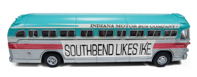 Classic Metal Works 32314 HO Scale (1:87) GMC TD 3610 Transit Bus Indiana Motors Eisenhower Campaign