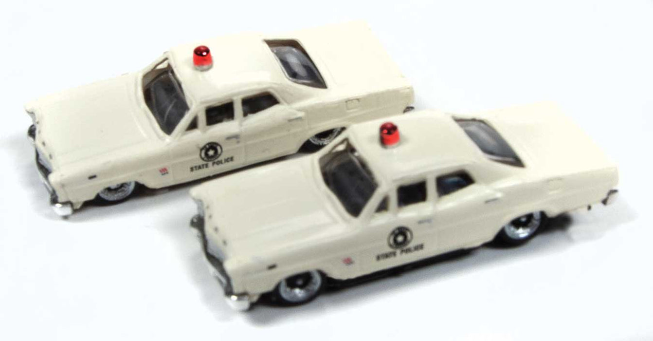 Classic Metal Works 50379 N Scale 1967 Ford State Police Cars 2 Pack
