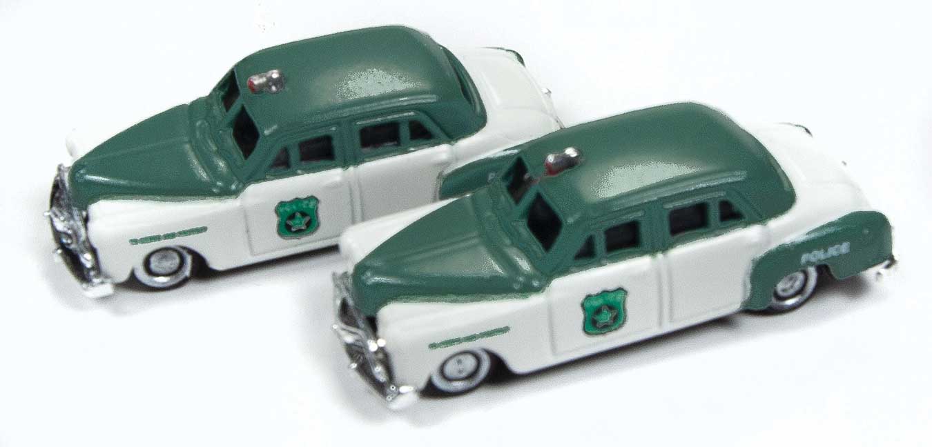 Classic Metal Works 50382 N Scale 1950 Dodge State Police Cars 2 Pack