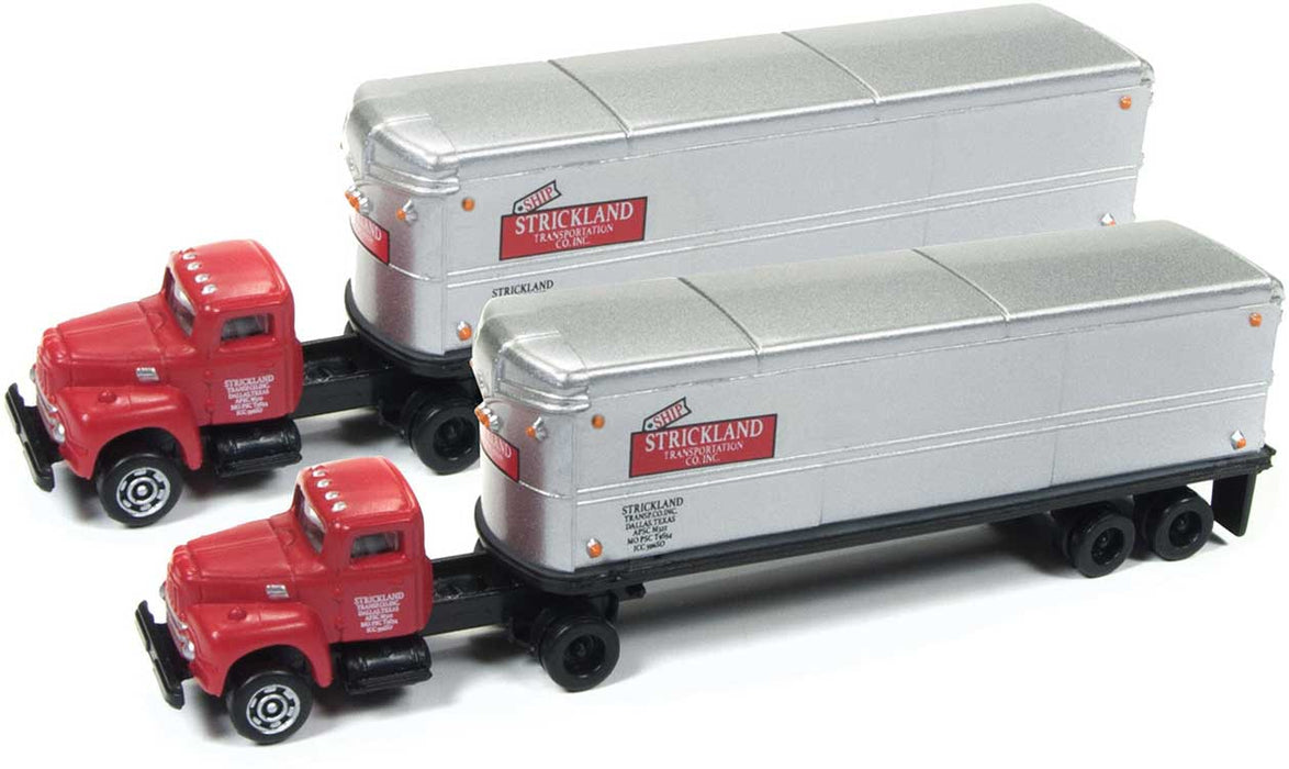 Classic Metal Works 51176 N Scale IH R-190 Tractor with Van Trailers Strickland 2 Pack
