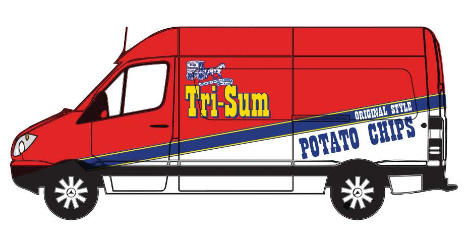 Classic Metal Works TC103 HO Scale (1:87) Sprinter Delivery Van Tri-Sum Potato Chips