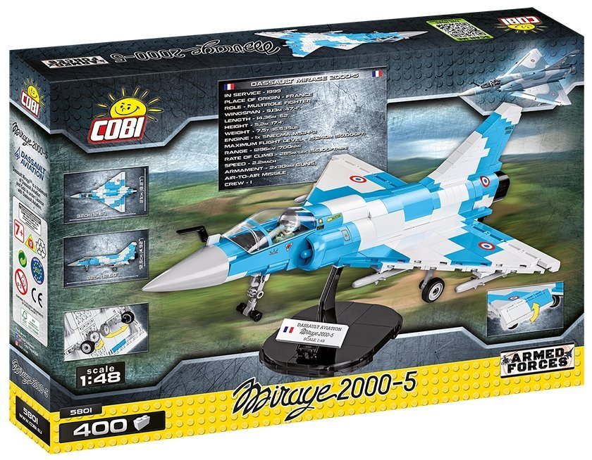 COBI 5801 1/48 Mirage 2000-5 (400 Pieces) - NOS