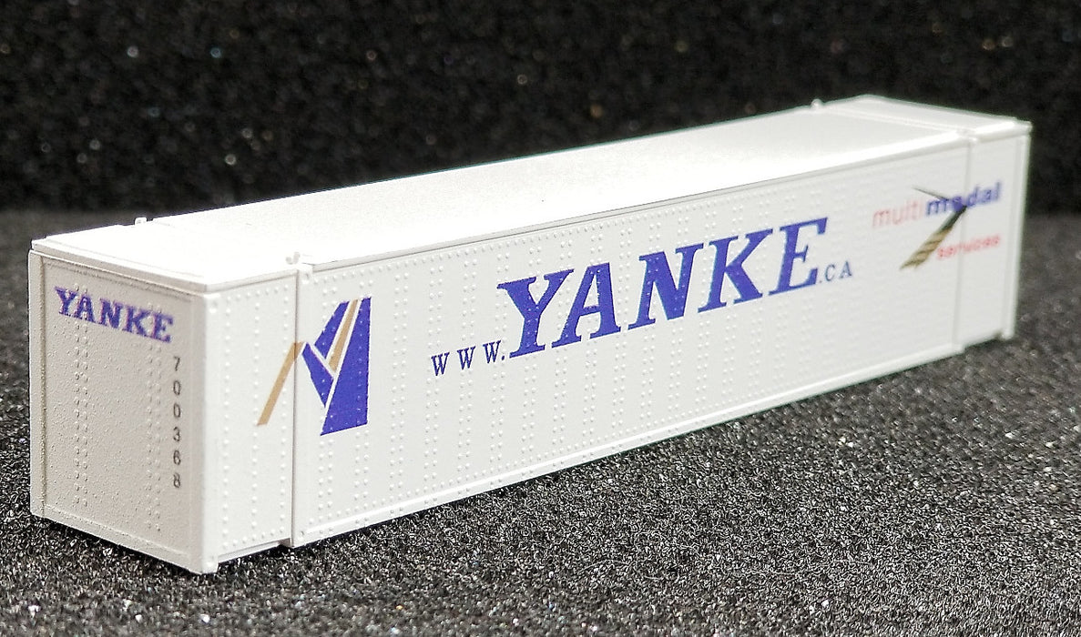 Con-Cor 0004-048023 N Scale 48' Container 2-Pack - Ready to Run -- Yanke (gray, blue, gold, Website