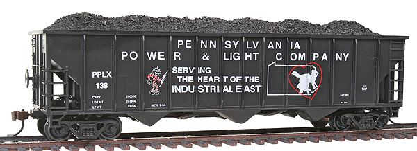 Con-Cor 01-000521-2 HO Scale 100 Ton 3 Bay Open Hopper Set PP&L PPLX - NOS