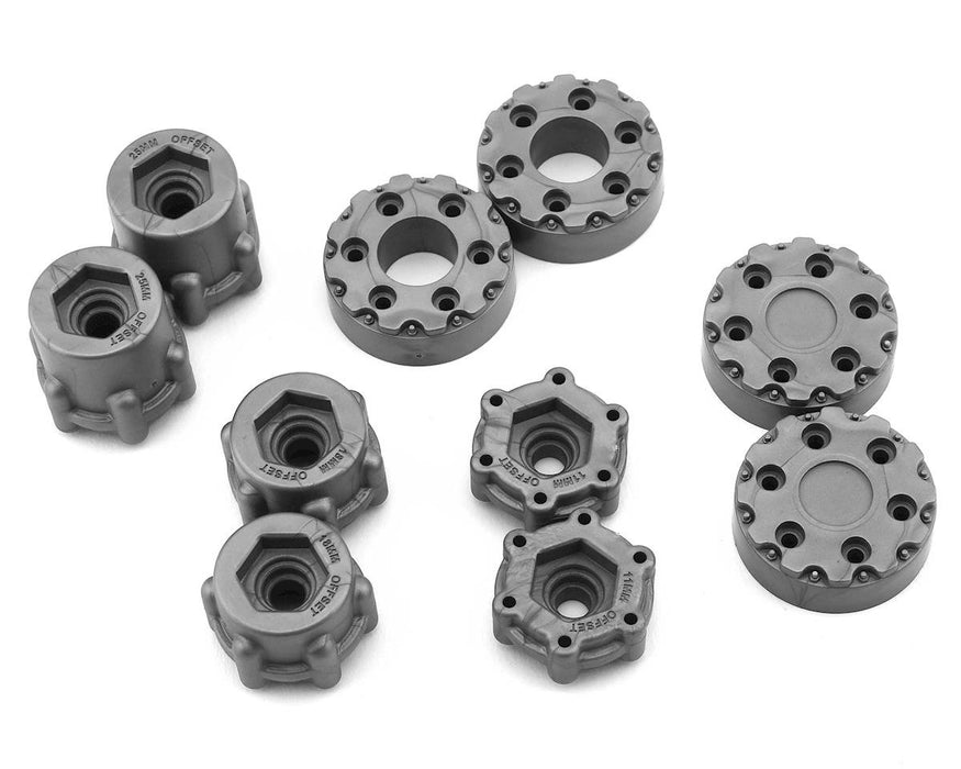 J Concepts 3388S Gray Krimsons Dually 2.6" Dual Truck Wheels with Adaptors 1 Pair
