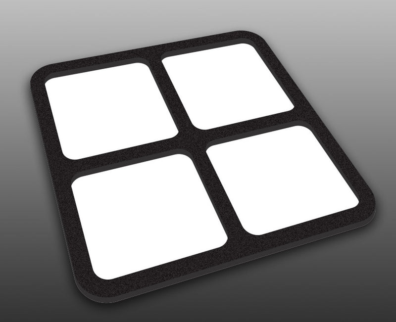 COW RC 5"x5" Pro-Mag 4 Compartment Magnetic Parts Tray