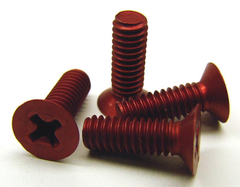 CRC 12392 Red 8-32 Front End Screws 4 Pack