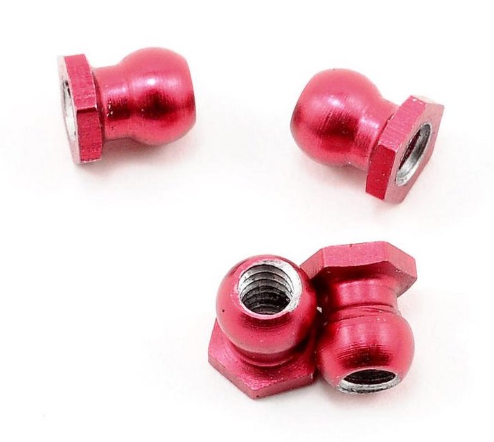 CRC 13615 Red Low Profile Roll Center Balls 4 Pack