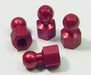 CRC 1407 Red Anodized Hex Ball Set 4 Pack