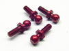 CRC 1409 Red 4-40 Aluminum Ball Studs 4 Pack