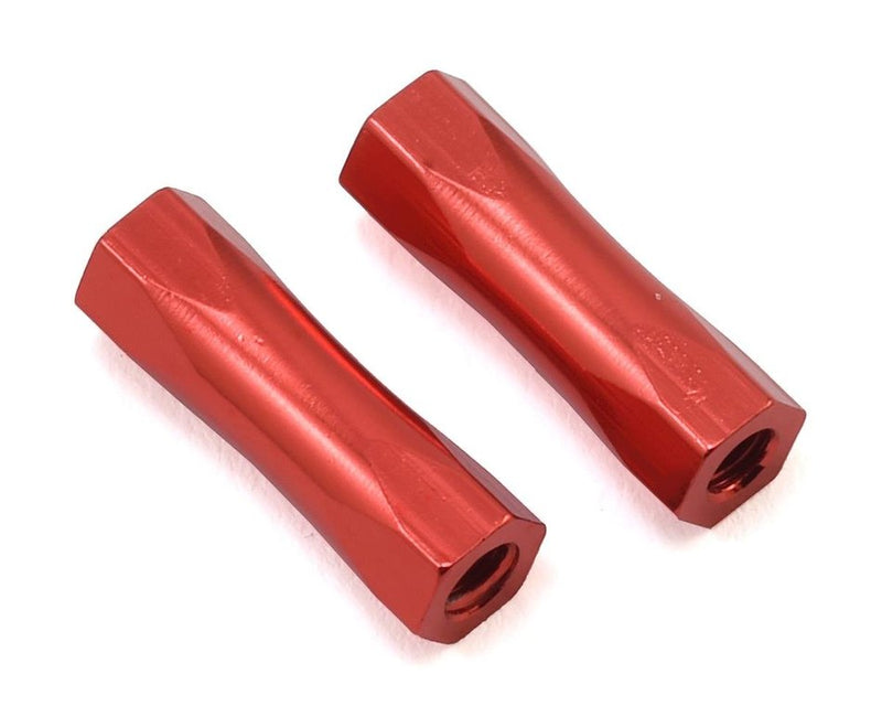 CRC 1738 Red Anodized Hex Standoff for Servo Plate 2 Pack
