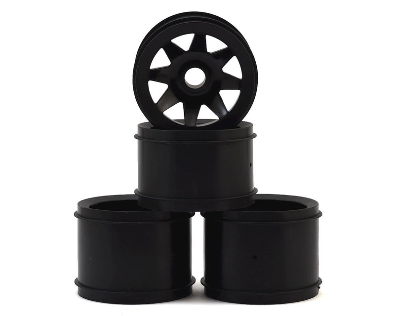 CRC 2310 Black GTR Rubber Tire Wheels 4 Pack
