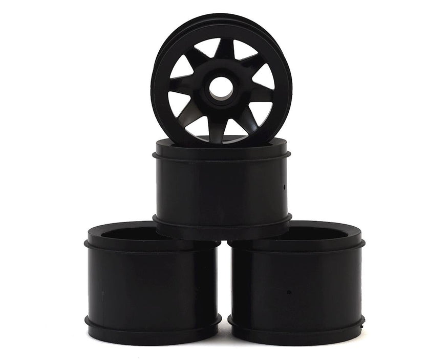 CRC 2310 Black GTR Rubber Tire Wheels 4 Pack