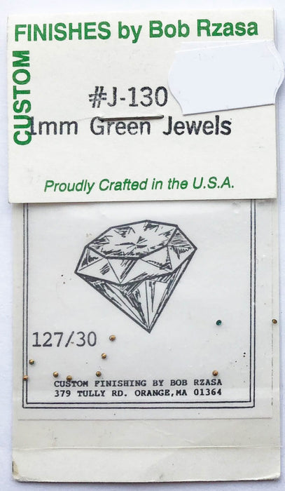 Custom Finishing J130 HO Scale 1mm Green Jewels