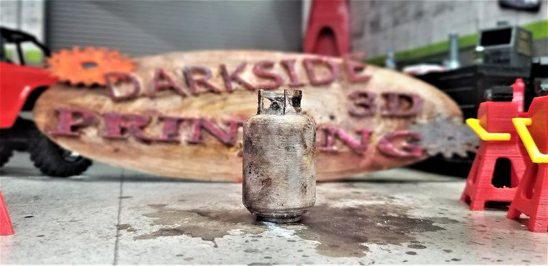 Darkside 3D Printing Gray Propane Tank