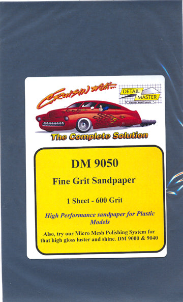 Detail Master 9050 Polishing Sand Paper 600 Grit 9"x5.5" Sheet