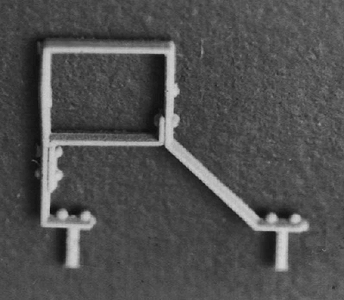 Details Associates SS-6413 HO Scale Freight Car Double Step Stirrups Offset Bottom Mount (8 Pack)