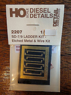 Details Associates SY-2207 HO Scale SD7/SD9 Ladder Kit with Photo Etched Frame