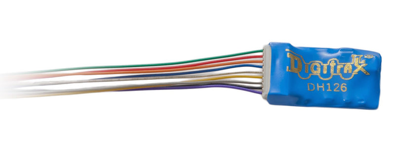 Digitrax DH126D HO Scale 2-Function [9 Pin JST Plug or Hardwire DCC Decoder]