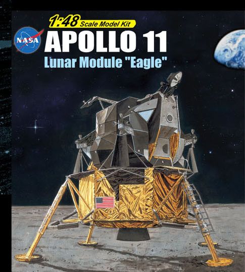 Dragon Models 11008 1:48 Apollo 11 Lunar Module Eagle — White Rose Hobbies