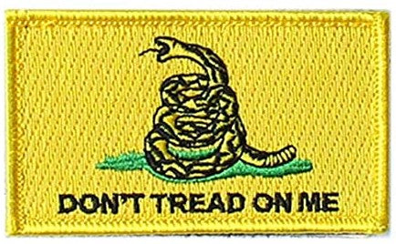 Don't Tread On Me Patch with Loop and Hook Backing  (3"x2")