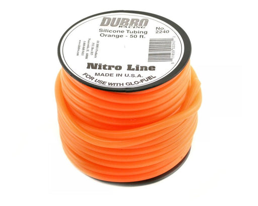 Du-Bro 2240 Orange Medium Silicone Fuel Tubing 3/32" (By the foot)
