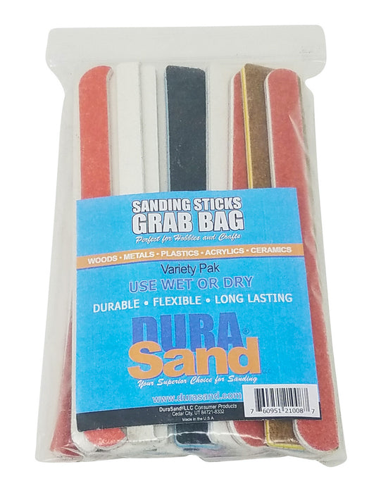 DuraSand 21008 Grab Bag Assortment of Sanding Sticks 7 Pack