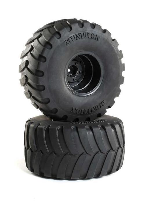 Duratrax C2903 Munition Monster Truck 2.2" Tires Mounted on Black Wheels 1 Pair