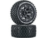 Duratrax C5103 Six Pack ST 2.8" 2WD C2 Tires Mounted on Black Wheels 2 Pack