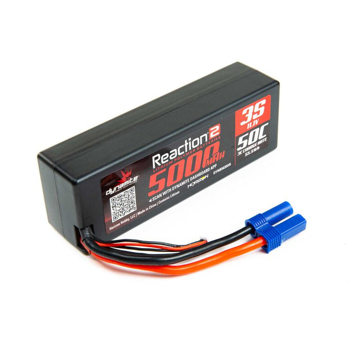 Dynamite DYNB5035H5 Reaction2 11.1V 5000mAh 3S 50C Hardcase LiPo Battery with EC5 Connector