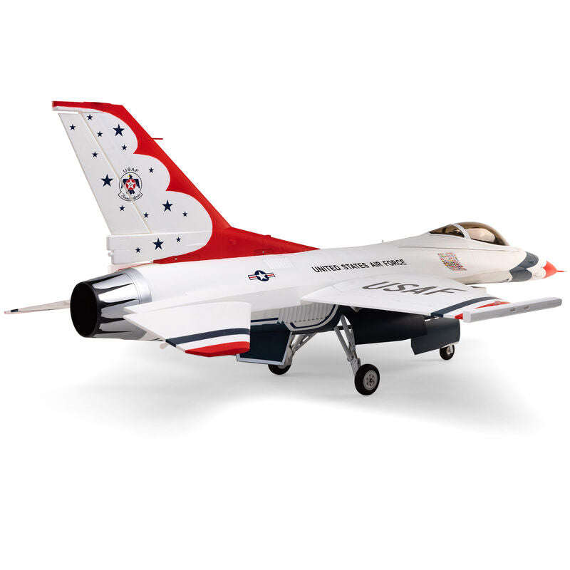 E-flite EFL87970 F-16 Thunderbird 80mm EDF Jet ARF Plus with ASX3 and Safe Select