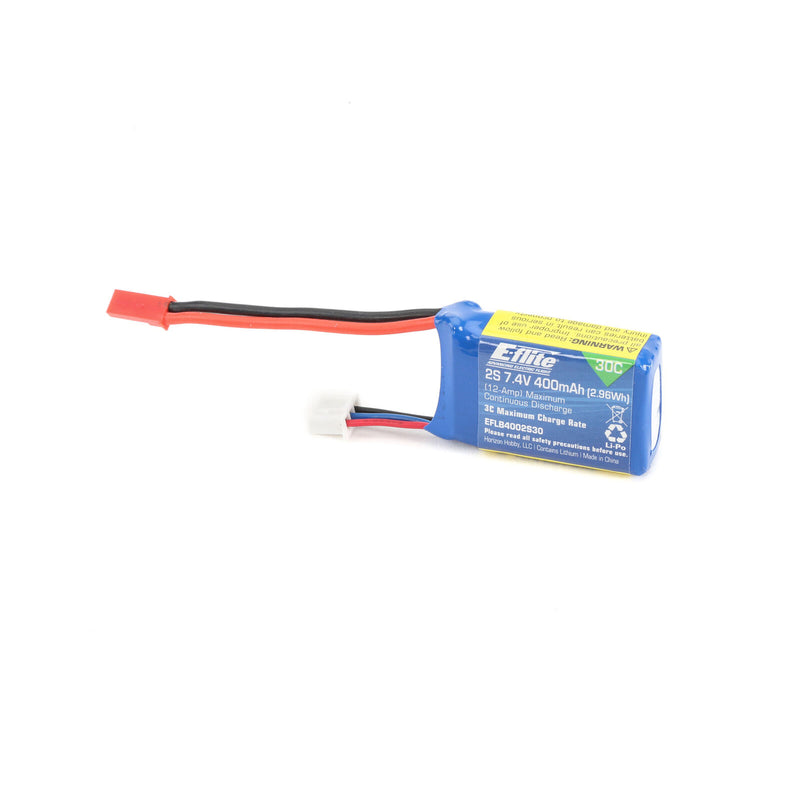 E-flite EFLB4002S30 7.4V 2S 400mAh LiPo Battery with JST