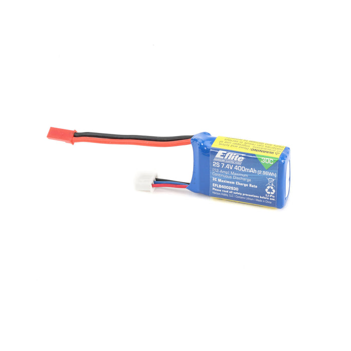 E-flite EFLB4002S30 7.4V 2S 400mAh LiPo Battery with JST