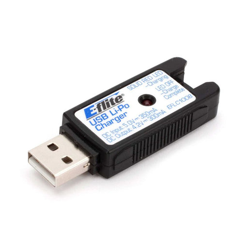 E-flite EFLC1008 1S USB LiPo Charger 300mA