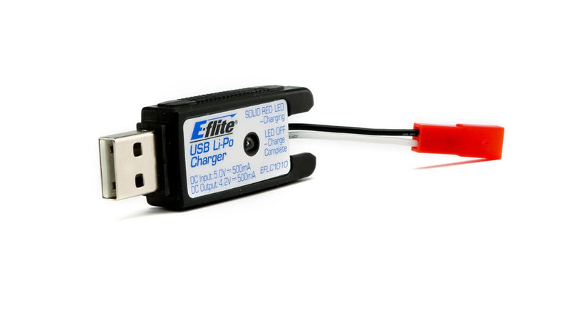E-flite EFLC1010 1S USB 500mAh LiPo Charger with JST Plug