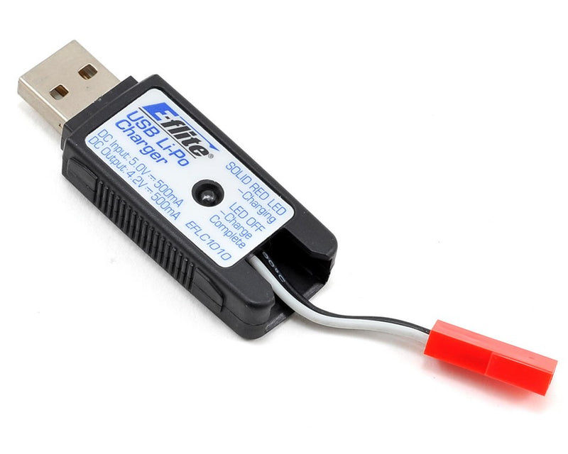 E-flite EFLC1010 1S USB 500mAh LiPo Charger with JST Plug