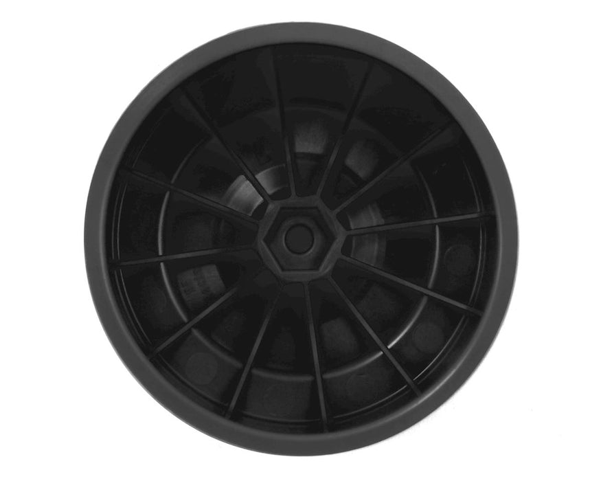 DE Racing PS4-LB Black Speedline SC Wheels for TLR 22SCT, TEN-SCTE, Tekno SCT410 4 Pack