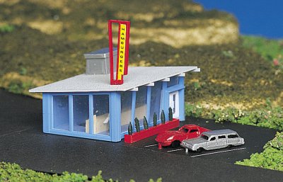 Bachmann 45709 N Scale Drive-In Hambuger Stand Assembled