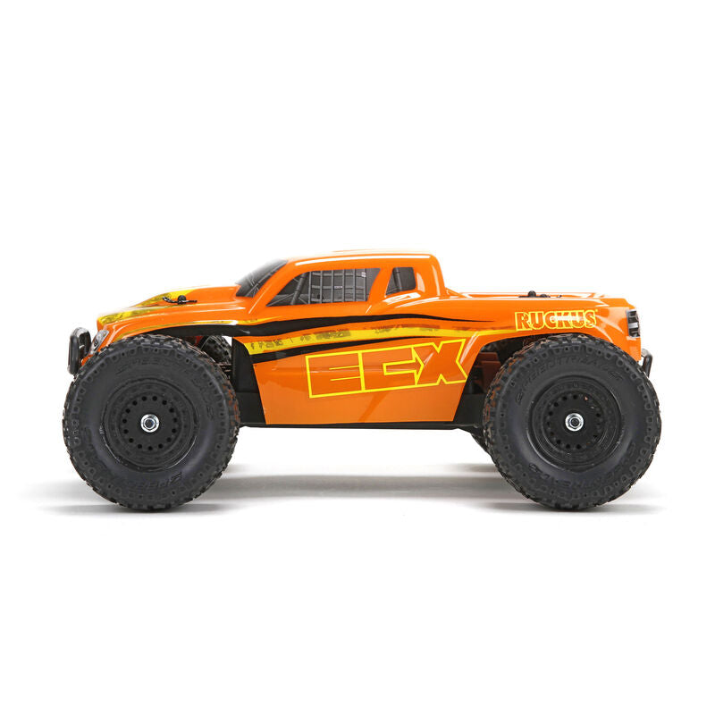 ECX 1000T2 Ruckus 1/18 4WD RTR Monster Truck Orange and Yellow
