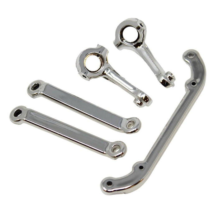 Redcat 14523 Chrome Left and Right V2 Steering Arms and V2 Toe Links for SixtyFour