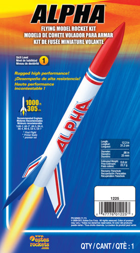 ESTES 1225 Alpha (Skill Level 1) Model Rocket Kit