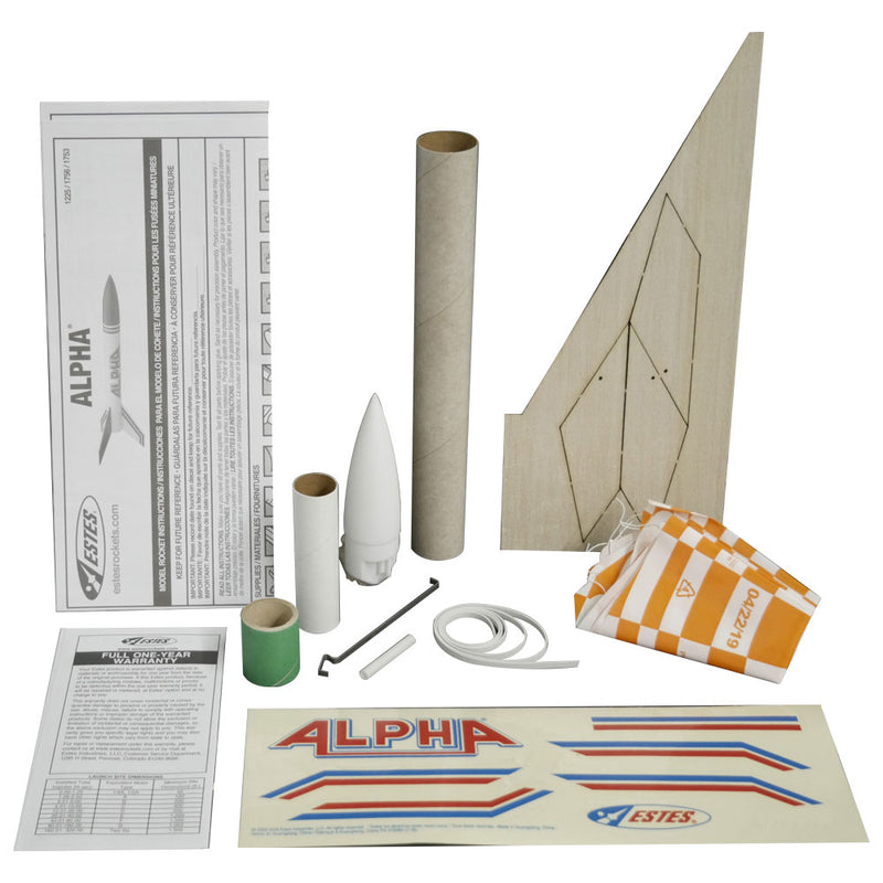 ESTES 1225 Alpha (Skill Level 1) Model Rocket Kit