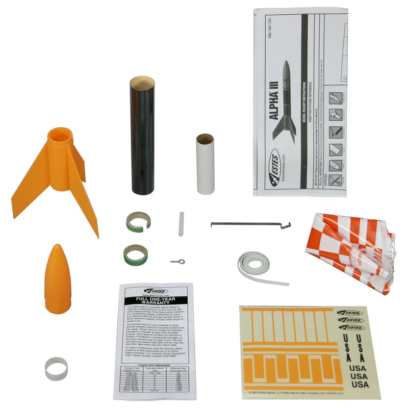ESTES 1256 Alpha III (Skill Level E2X) Model Rocket Kit