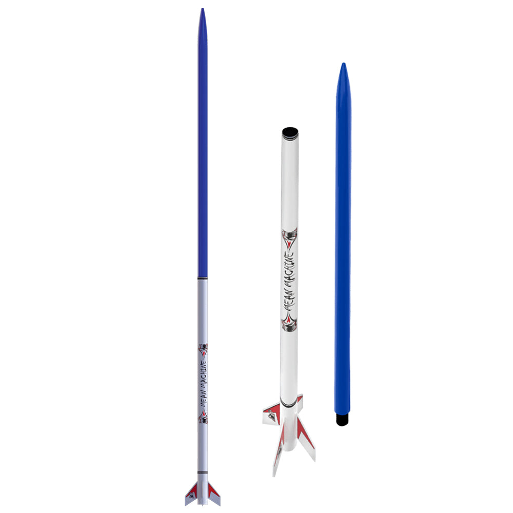 Level 2 Model Rockets ESTES 1295 Mean Machine (Skill Level 2) Model Rocket Kit — White Rose ...