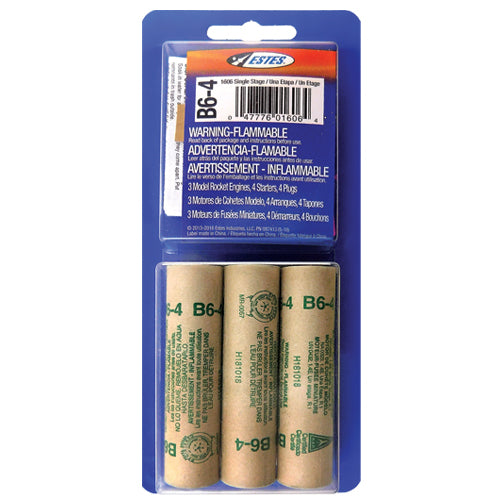 ESTES 1606 B6-4 Model Rocket  Engines 3 Pack (Ships USPS Ground)
